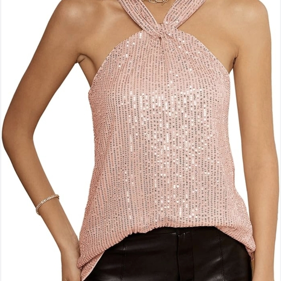 Grace Karin Sequin Sparkle Halterneck Tank - Picture 6 of 11
